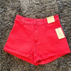 Universal Thread High-Waist Bright Red Cotton Shorts